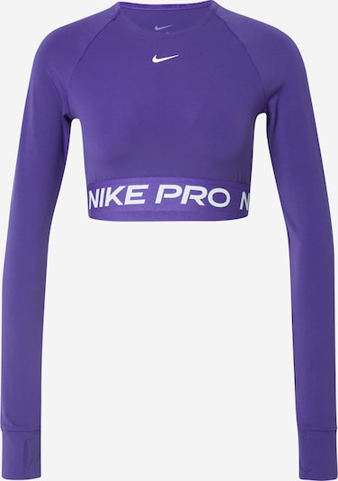 NIKE Sporta krekls 'PRO', krāsa - lillā / balts, Preces skats