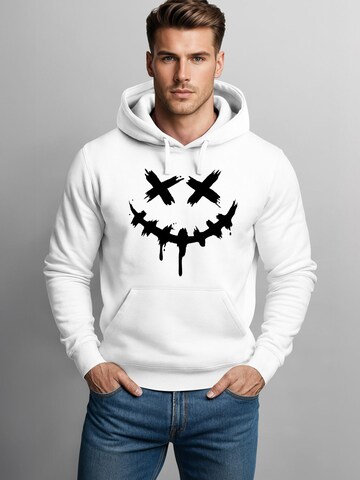 Neverless Sweatshirt 'Smile Face' in White