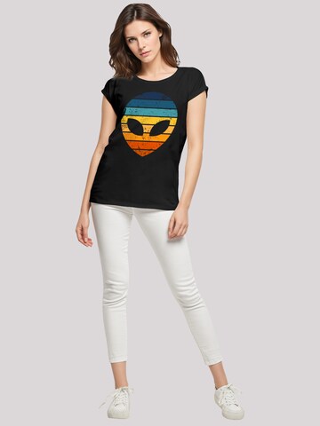 T-shirt 'Alien Sonnenuntergang Retro' F4NT4STIC en noir
