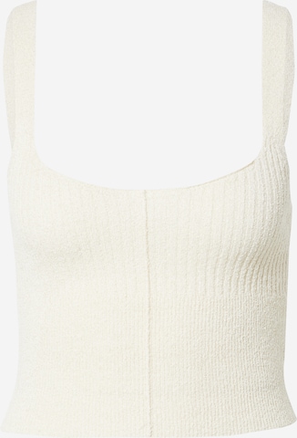 BDG Urban Outfitters Knitted Top in Beige: front