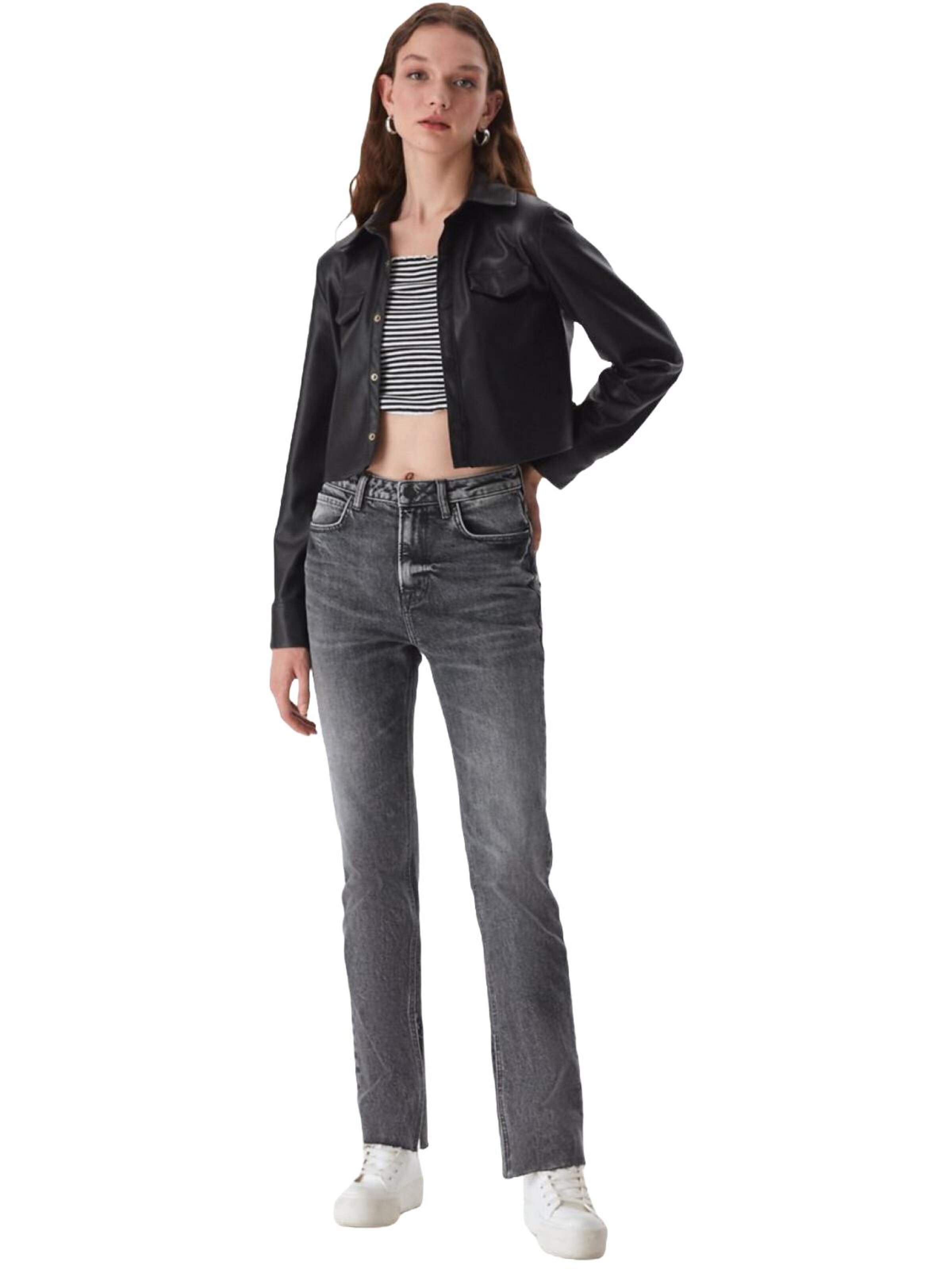 LTB Jeans Regular Jeans 'LTB Jeans Damen Betiana High Waist Straight Leg Jeanshose' in Grey: front