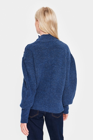 SAINT TROPEZ Sweter 'Paula' w kolorze niebieski