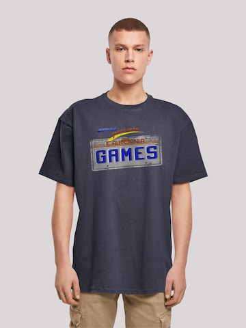 F4NT4STIC Shirt 'California Games Plate Retro Gaming SEVENSQUARED' in Blue: front