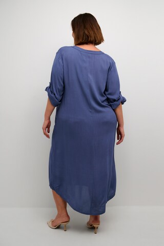 KAFFE CURVE Blousejurk 'Dori' in Blauw