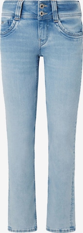 Coupe slim Jean Pepe Jeans en bleu : devant