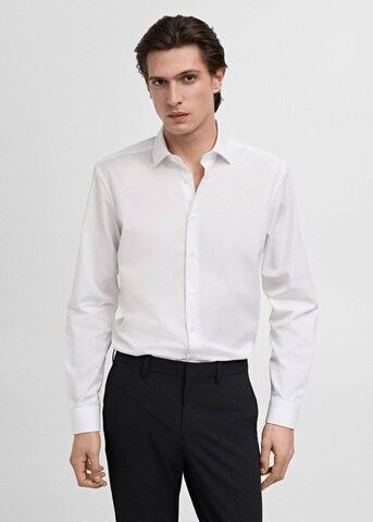 MANGO MAN Slim Fit Hemd 'Emeritol' in Weiß: Vorderseite