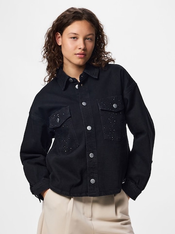 PIECES Regular Fit Jacke in Schwarz: Vorderseite