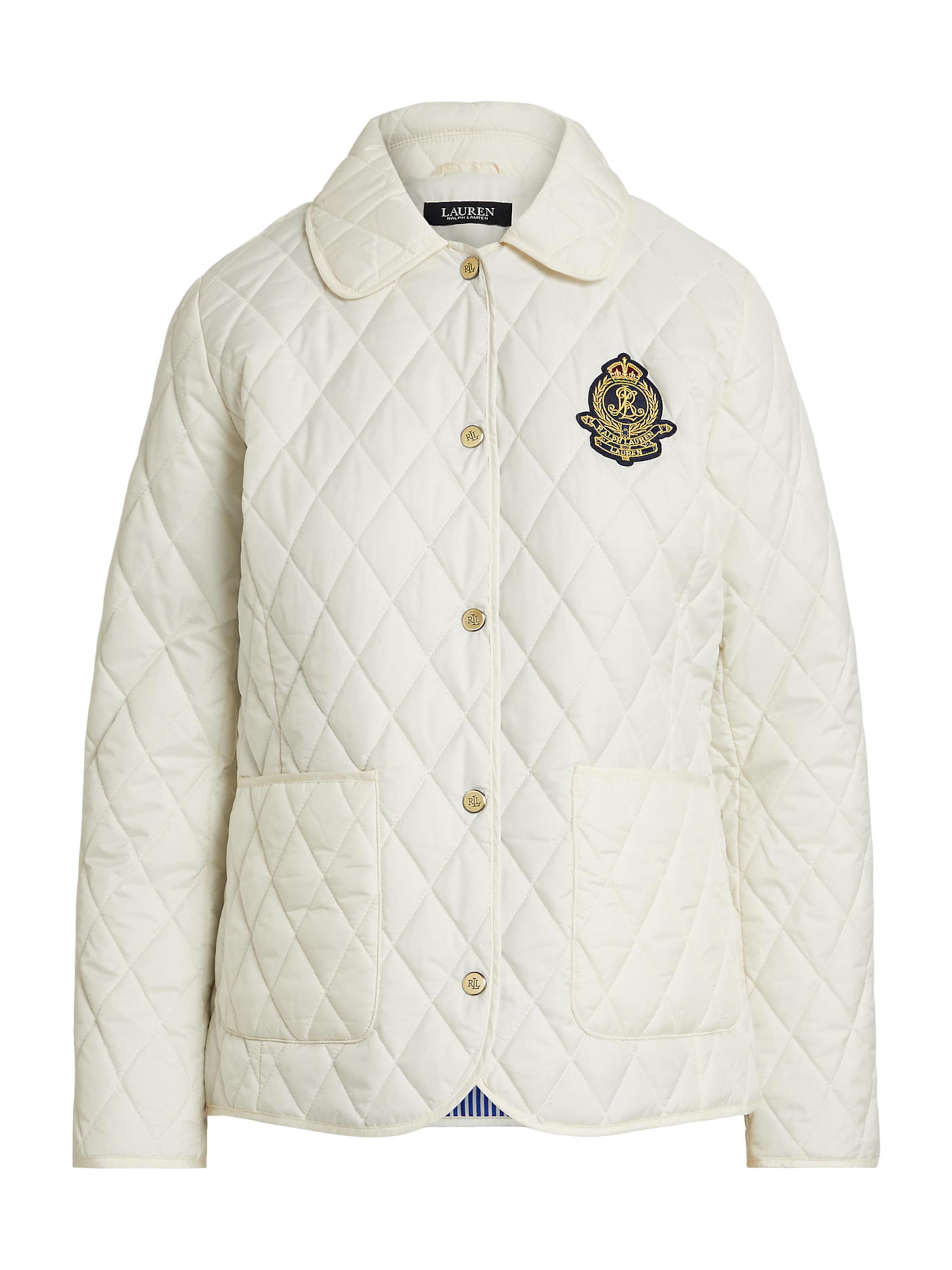 Lauren Ralph Lauren Prehodna jakna 'IRIDESCENT' | bež barva: sprednja stran