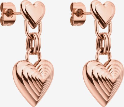 PURELEI Ohrringe 'Whispering Hearts' in rosegold, Produktansicht