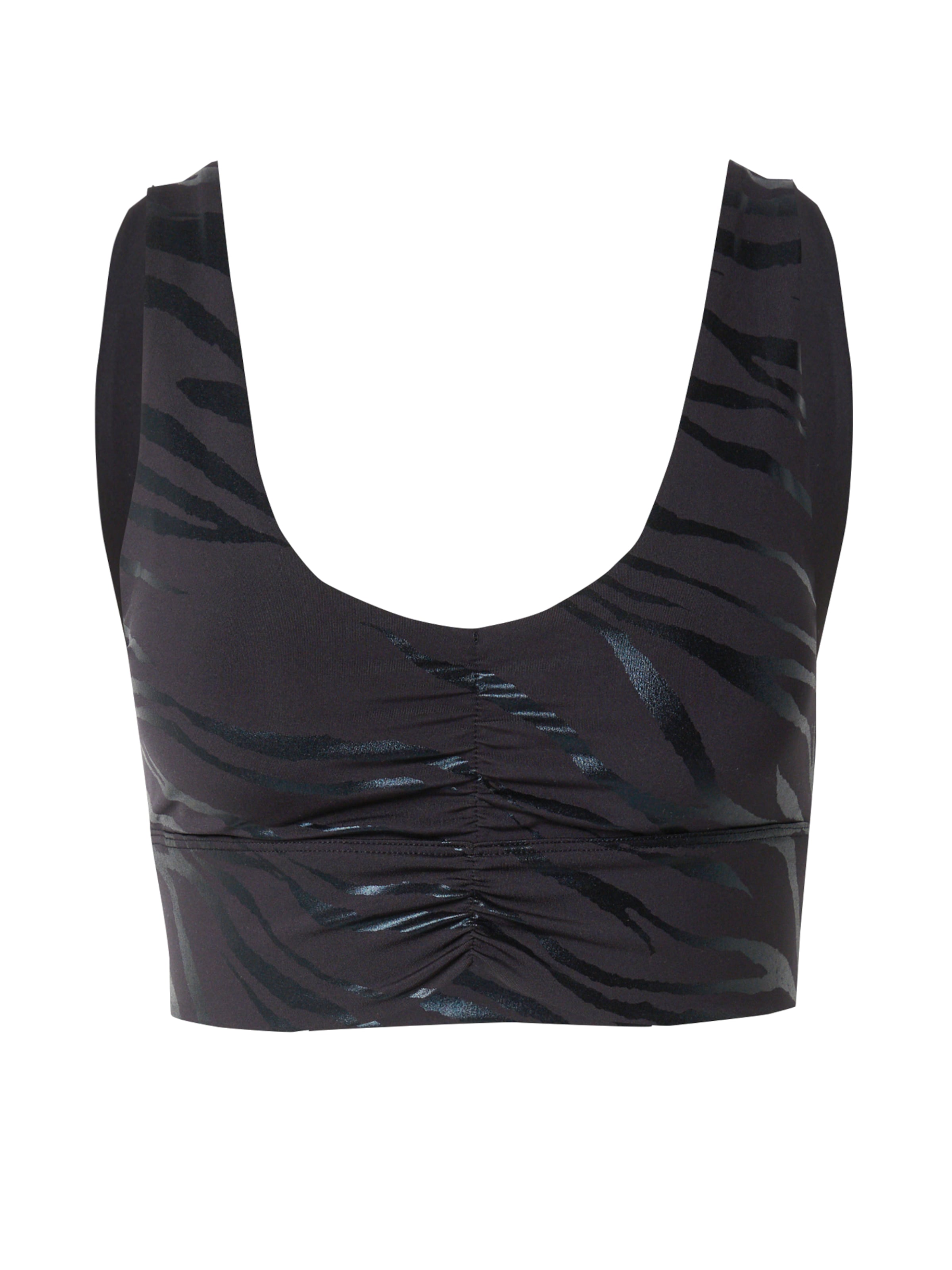 Hurley Korzetová Sportovní podprsenka – černá: přední strana