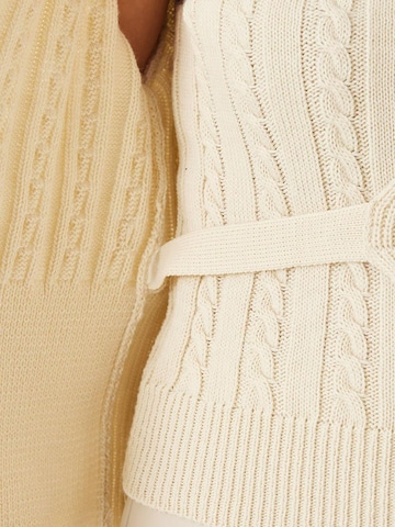 Bianco Lucci Gebreid vest in Beige