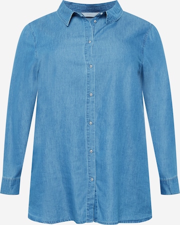 Camicia da donna 'CBEA NORA' di ONLY Curve in blu: frontale