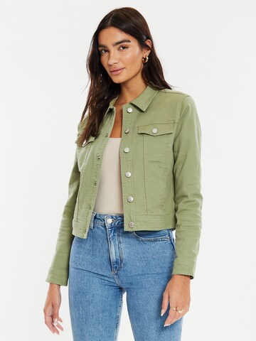 Threadbare Between-Season Jacket 'Rome' in Green: front