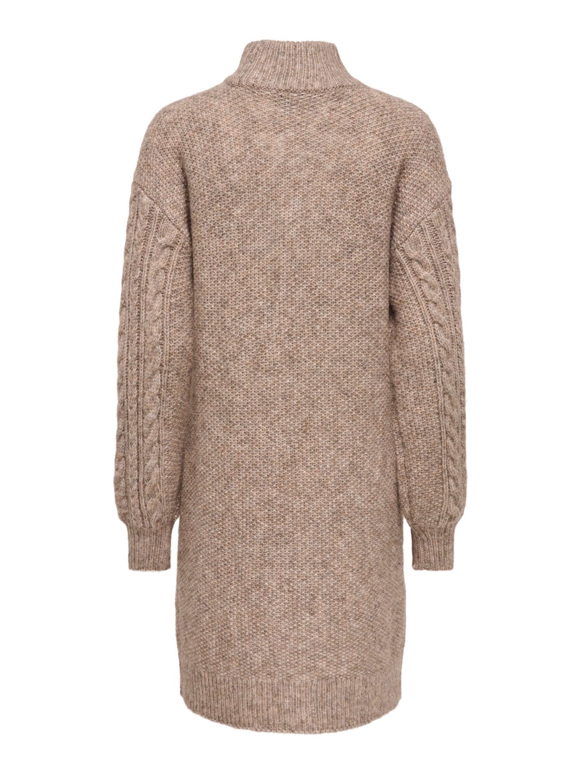 ONLY Gebreide jurk 'IDA' in Bruin