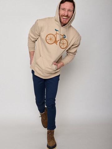 GREENBOMB Sweatshirt 'Bike Fluffy' in Brown