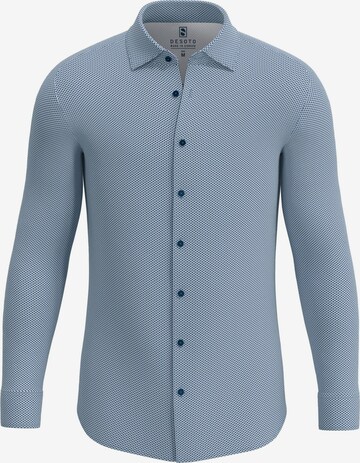 DESOTO Slim fit Button Up Shirt in Blue: front