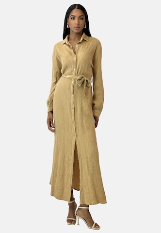 Elara Kleid in Braun: Vorderseite