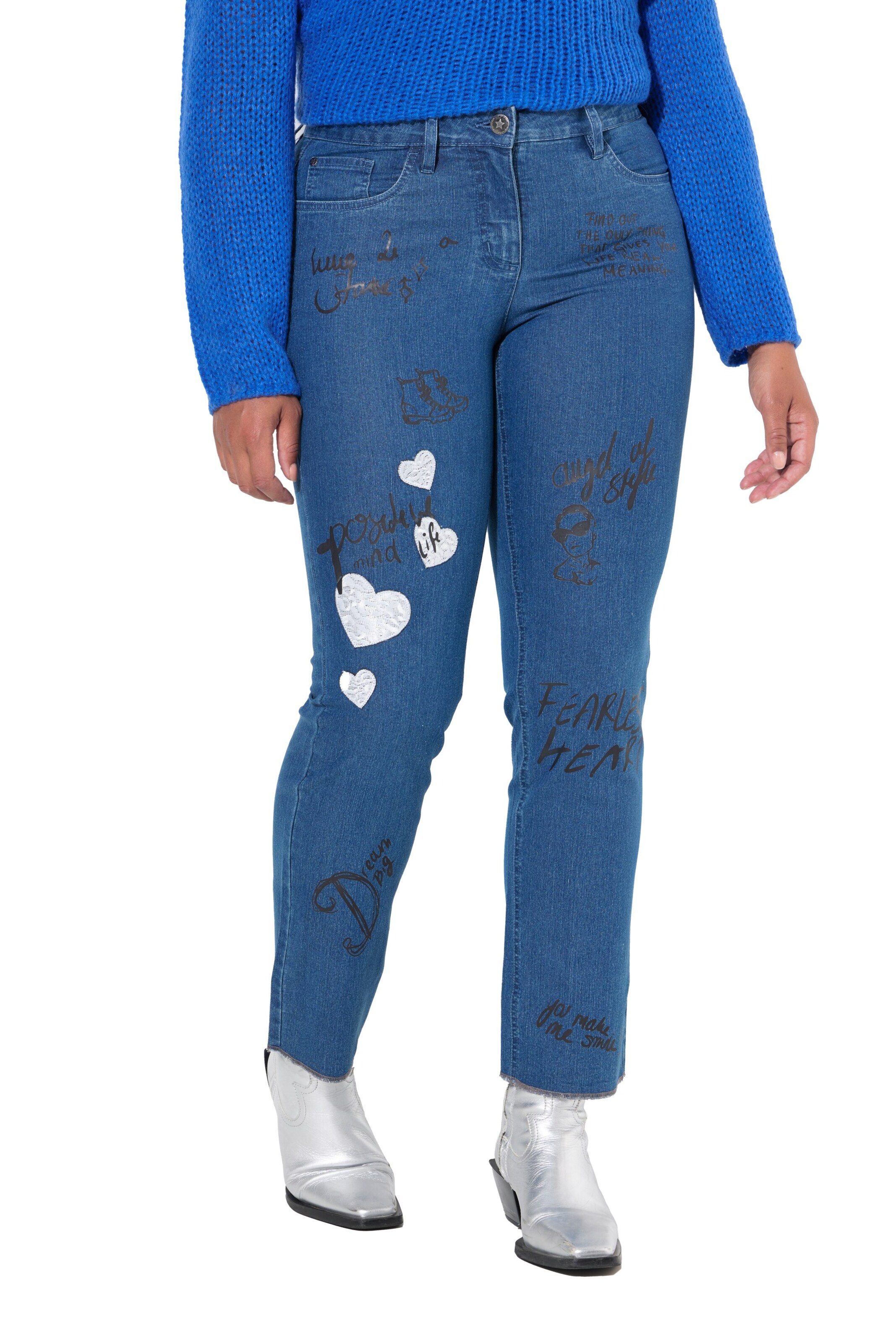 Angel of Style Skinny Jeans in Blue: front