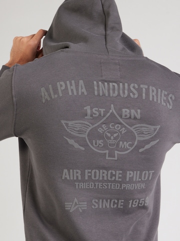 ALPHA INDUSTRIES Mikina 'Air Force' – šedá