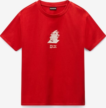 raudona NAPAPIJRI Marškinėliai 'S-ANTIMONY SS W': priekis