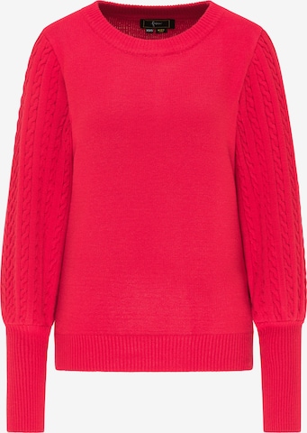 Pullover di faina in rosso: frontale