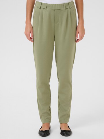 Regular Pantalon à pince 'Jenny' Kaffe en vert : devant