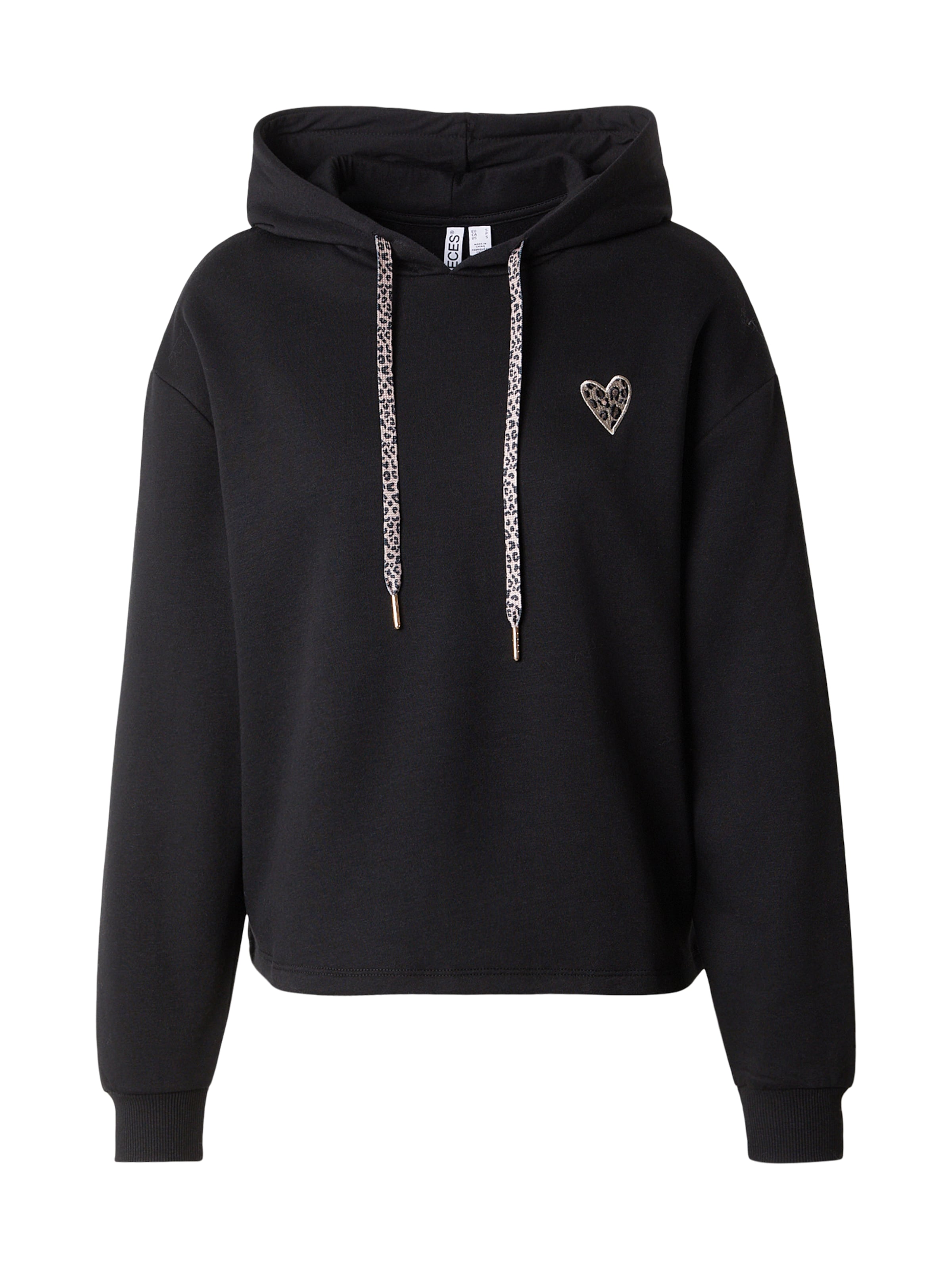 Felpa 'PCCHILLI' di PIECES in nero: frontale