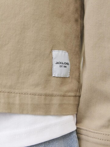 Jack & Jones Junior Regular fit Button Up Shirt 'On' in Beige