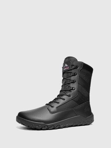Boots 'NORTIV 8 Herren Militärische Taktikstiefel mit breiter Zehenbox, barfuß, null Höhenunterschied' di NORTIV 8 in nero: frontale