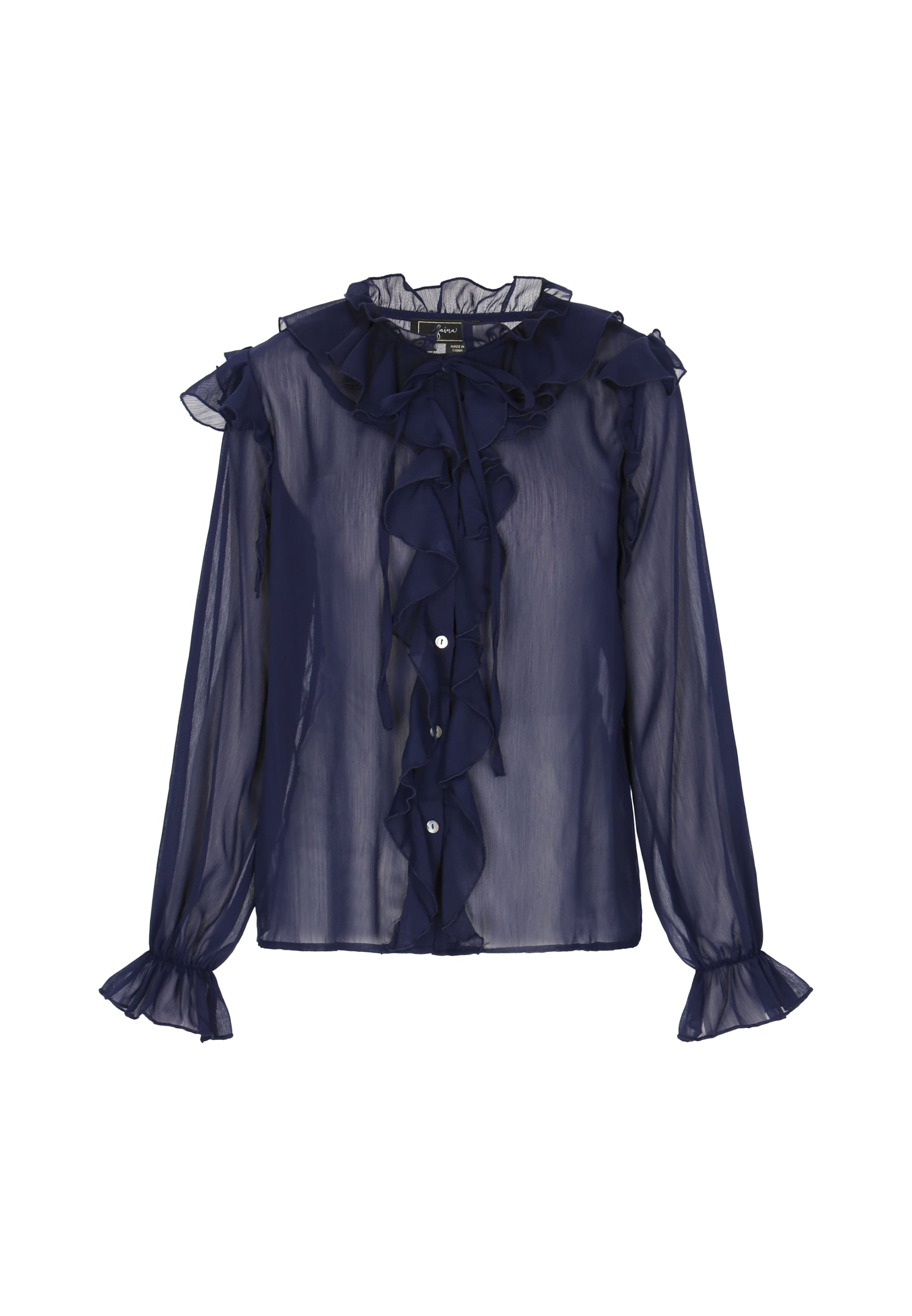 faina - Blusa en azul: frente