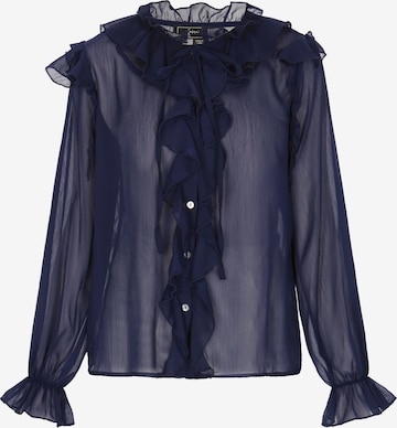 faina - Blusa en azul: frente