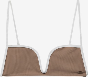 Pull&BearTrokutasti Bikini gornji dio - smeđa boja: prednji dio