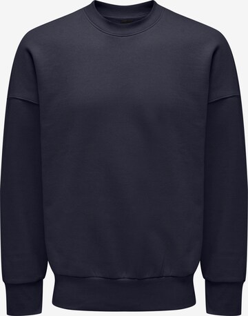 Only & Sons Sweatshirt 'Dan' in Blue: front