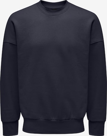 Only & Sons Sweatshirt 'Dan' in Blue: front