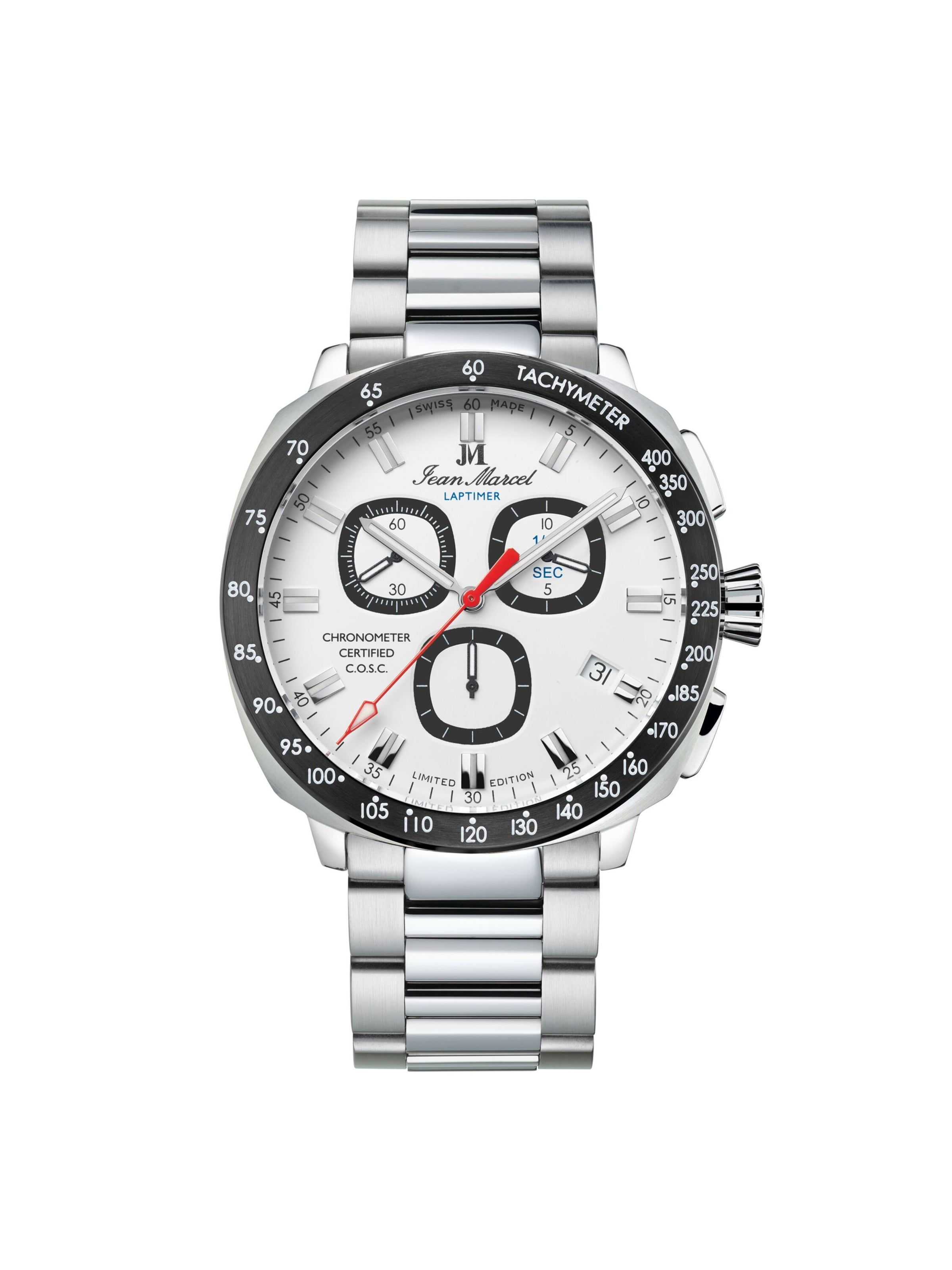 Jean Marcel Analoguhr in Silber: Vorderseite