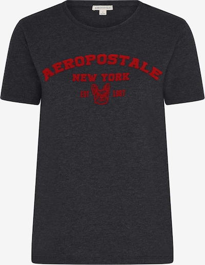 AÉROPOSTALE Shirt in anthrazit / rot, Produktansicht