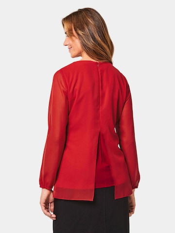Goldner Bluse in Rot