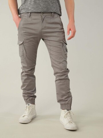 Effilé Pantalon cargo 'Garden' Deeluxe en gris