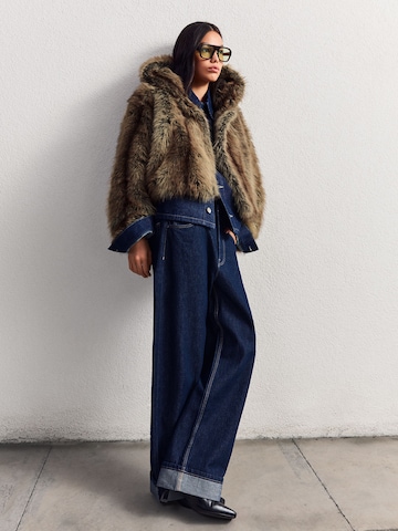 Bershka Winter Jacket in Brown