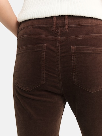 Skinny Pantalon 'Nela' TOM TAILOR DENIM en marron