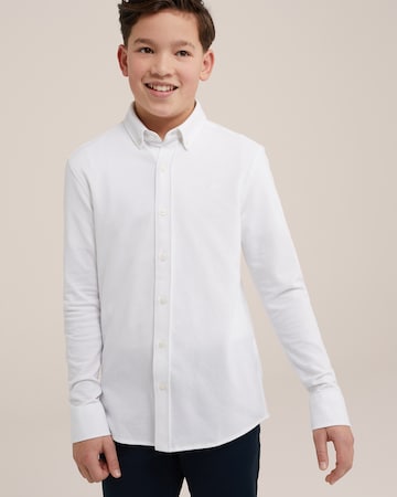 WE Fashion Regular fit Srajca | bela barva: sprednja stran