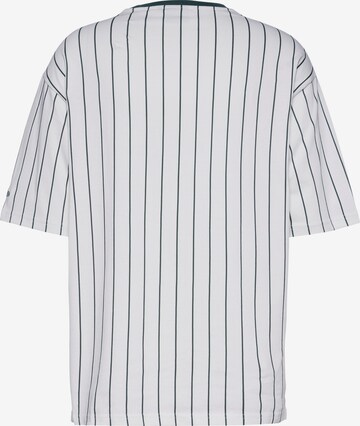 Maglietta 'Pinstripe Oversize' di NEW ERA in bianco