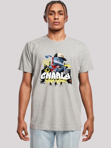 T-Shirt 'Crazy Frog Gnarly Bam Bam' F4NT4STIC en gris : devant