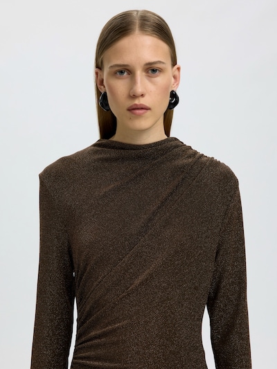 SELECTED Robe de soirée 'SLWNORI' en 34 en brun foncé, Vue avec produit
