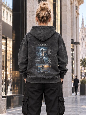 LUNØIR Studio Sweatshirt 'Only You Know the Fight' in Zwart