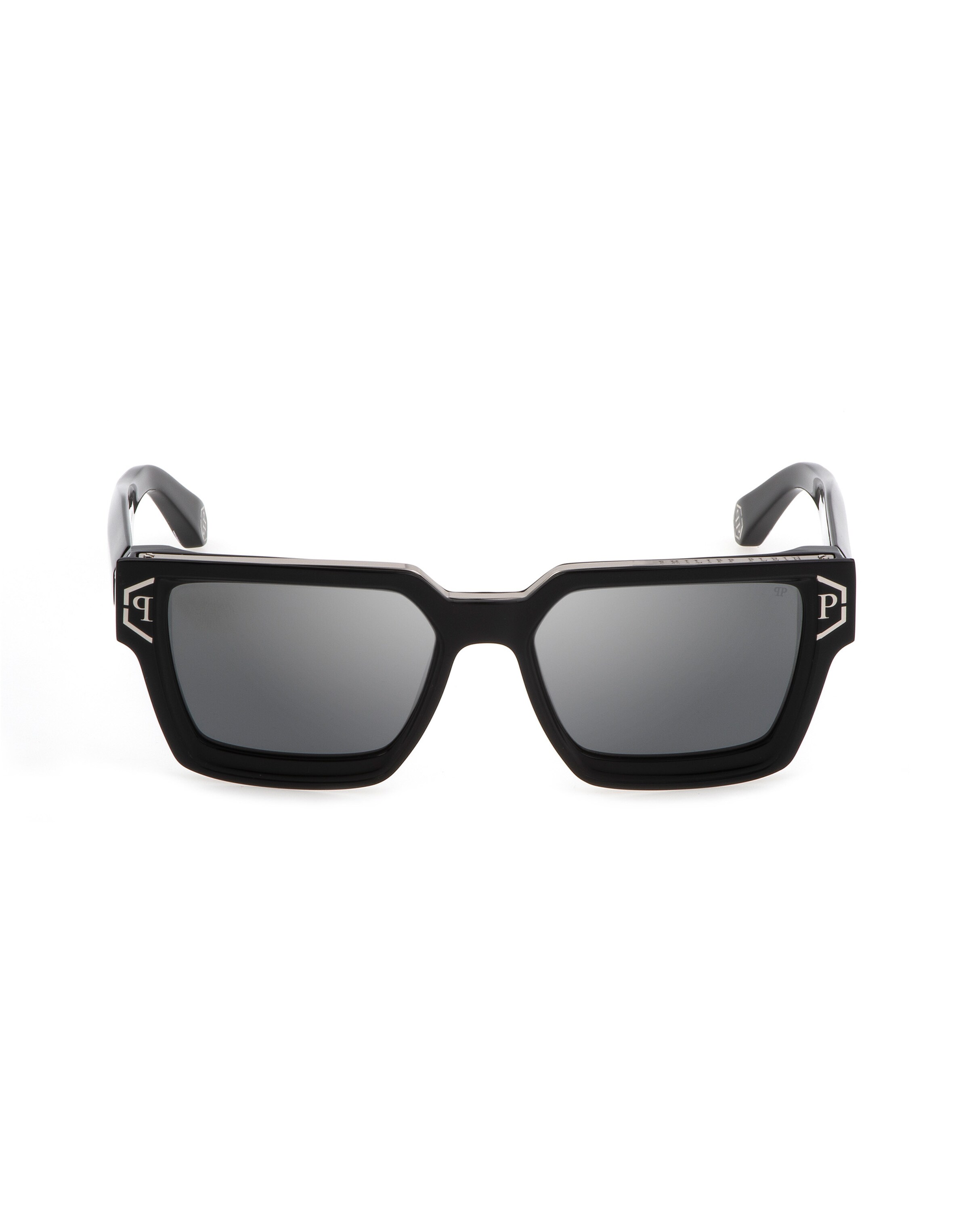 Philipp Plein Sonnenbrille in Schwarz: Vorderseite