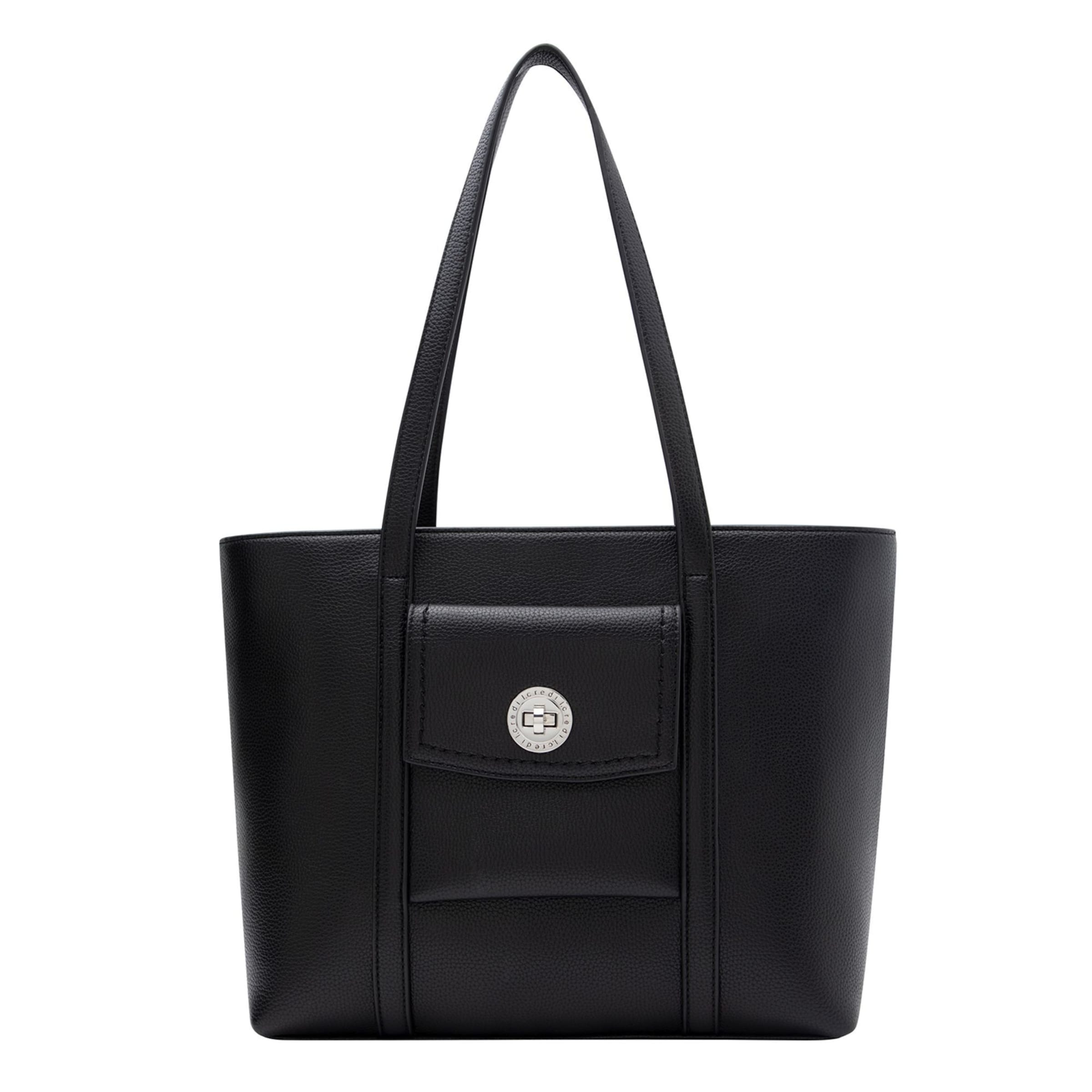 L.CREDI Shopper 'Pelagia' in Zwart: voorkant