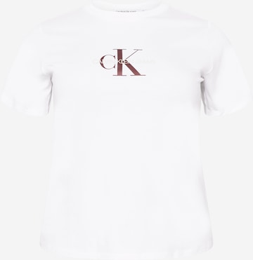Calvin Klein Jeans Curve Shirt in Weiß: front
