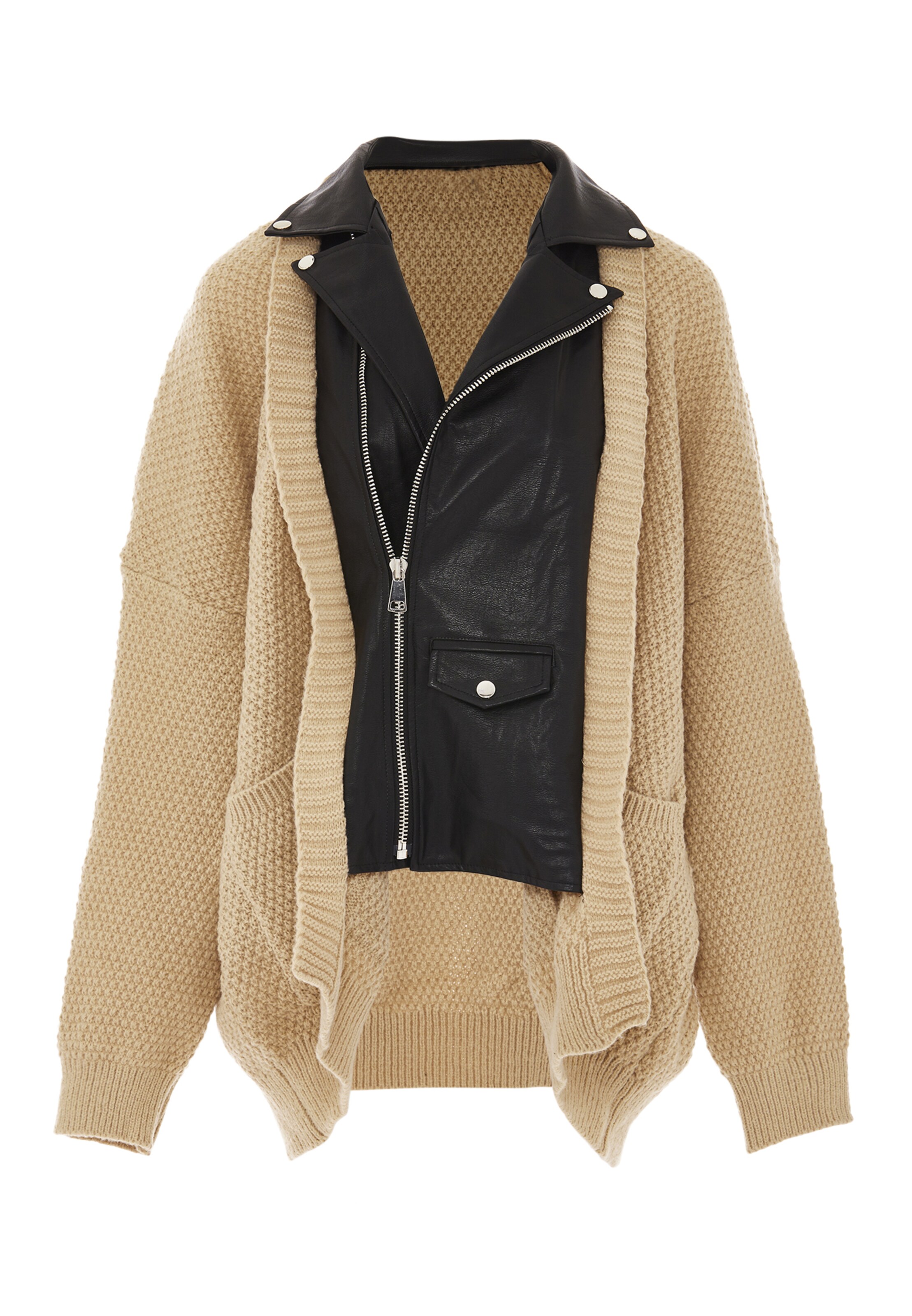 NAEMI Strickjacke in Beige: Vorderseite