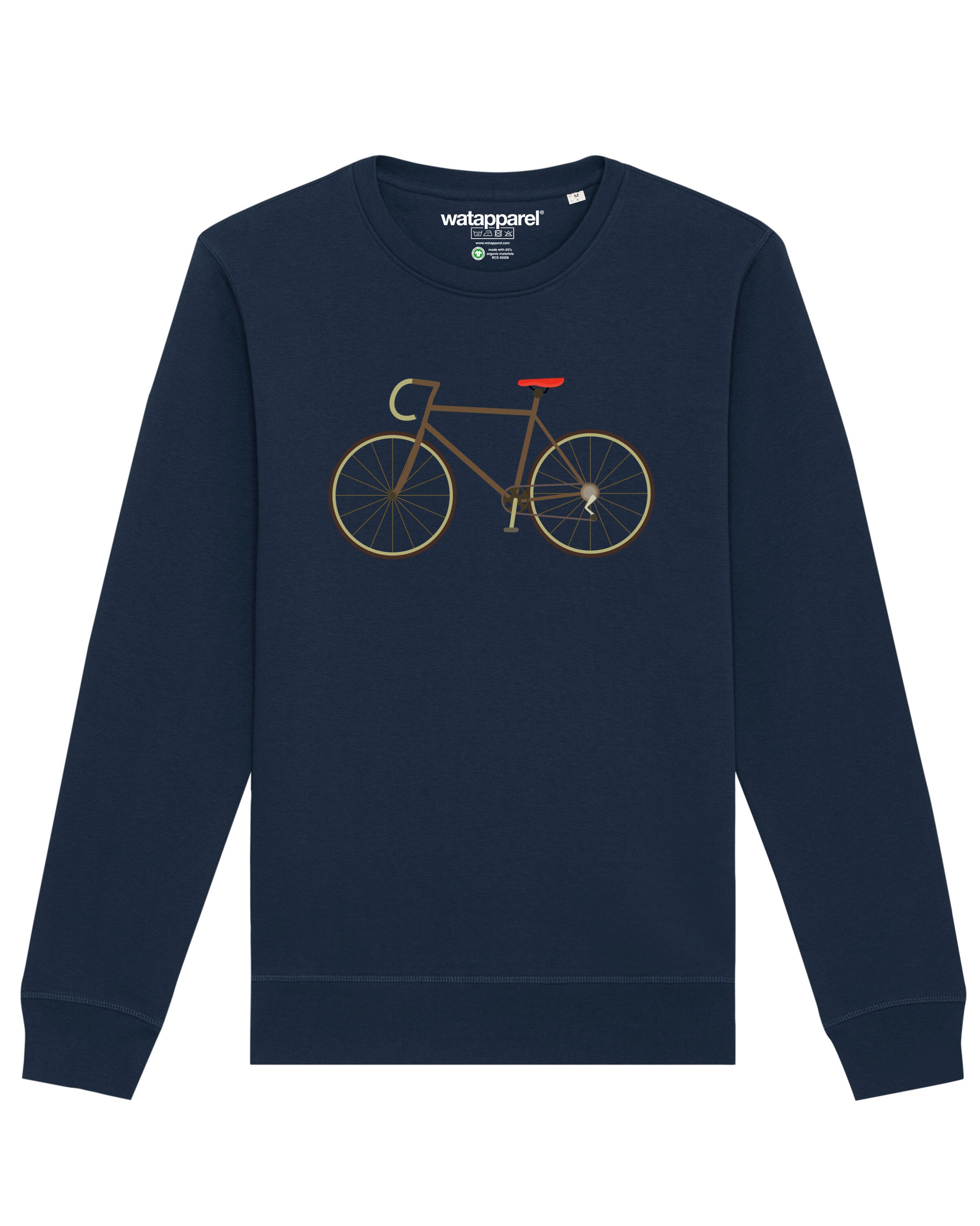 Sweat-shirt ' Fahrrad ' Watapparel en bleu : devant